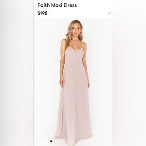 SHOW ME YOUR MUMU Faith Maxi Dress - Soft Beige Chiffon - Unaltered - Like new